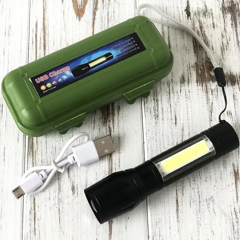 Ручний ліхтарик з USB зарядкою Світлодіодний X-Balog