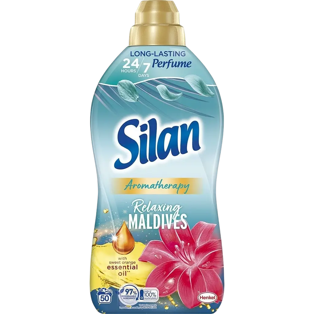 Набір Silan Aromatherapy: кондиціонер для білизни Дивовижні Джунглі 1.1 л + кондиціонер для білизни Райські Мальдіви 1.1 л - фото 3