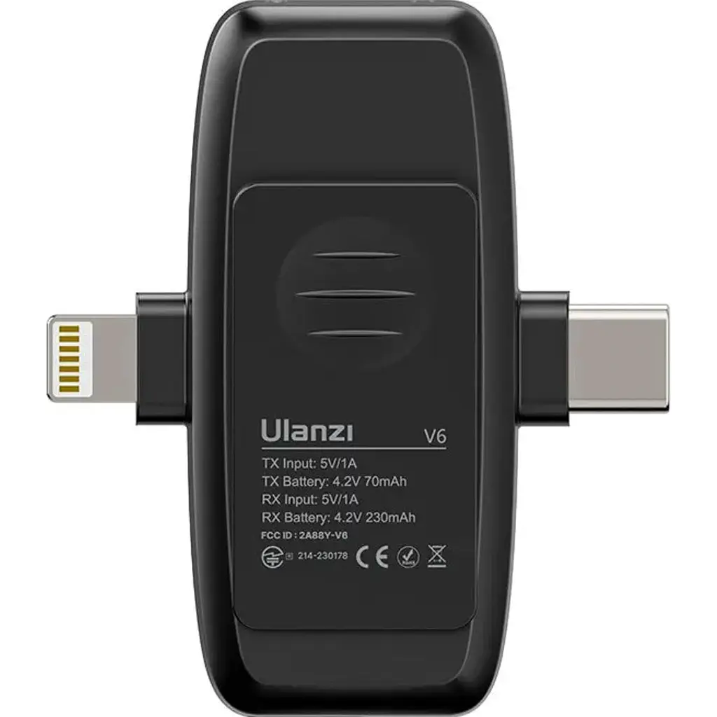 Мікрофонна радіосистема Ulanzi V6 3-in-1 Plug-Play (A020GBB1) [107646] - фото 8