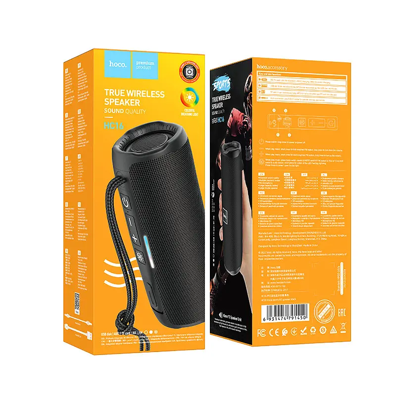 Портативная Bluetooth-колонка Hoco HC16 Vocal Sports BT Speaker Чорний - фото 2