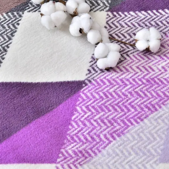 Плед-покривало Ideia Kassandra бавовняний 220х200 см ліловий з бежевим (8000035178 ліла/беж) - фото 3