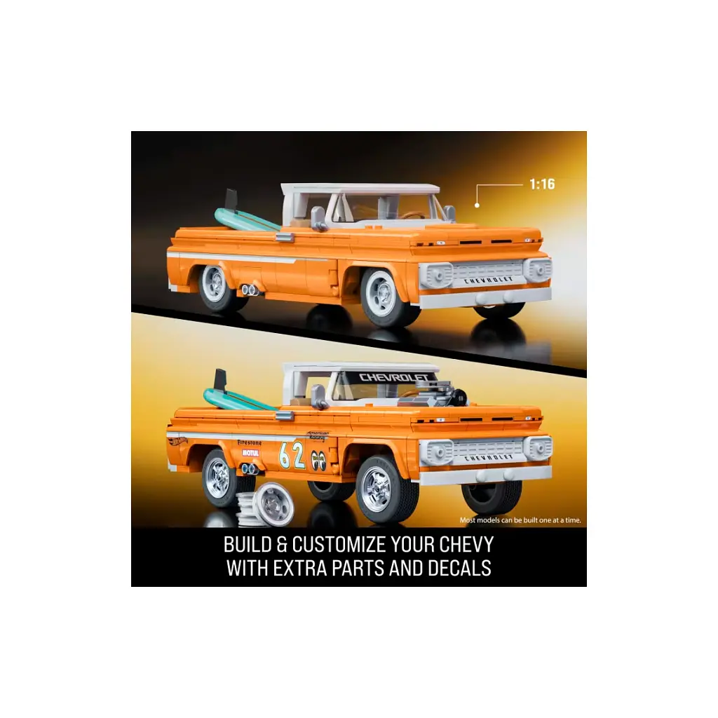 Конструктор Mattel Brick Shop Hot Wheels Elite Chevy 858 деталей (JFT20) - фото 2