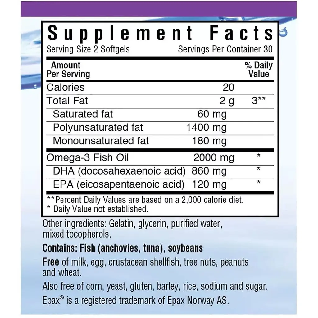 Омега-3 формула для мозку Bluebonnet Nutrition 60 капсул - фото 2