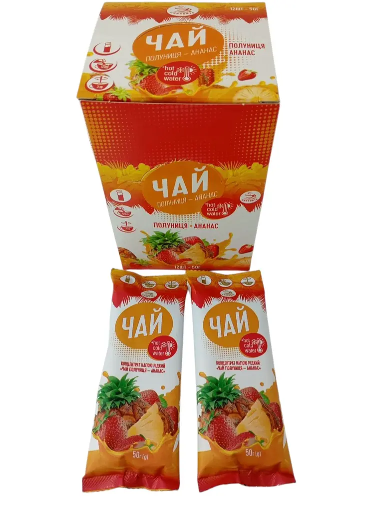 Чай Полуниця Ананас 50 г 12 шт уп