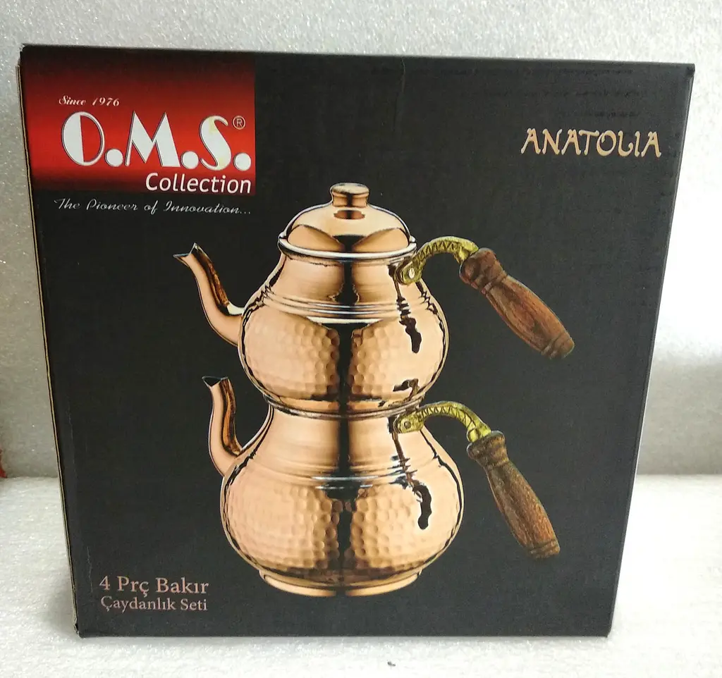 Двоярусний мідний чайник O.M.S. Collection 9260 (0,8/1,5 л.) - фото 10