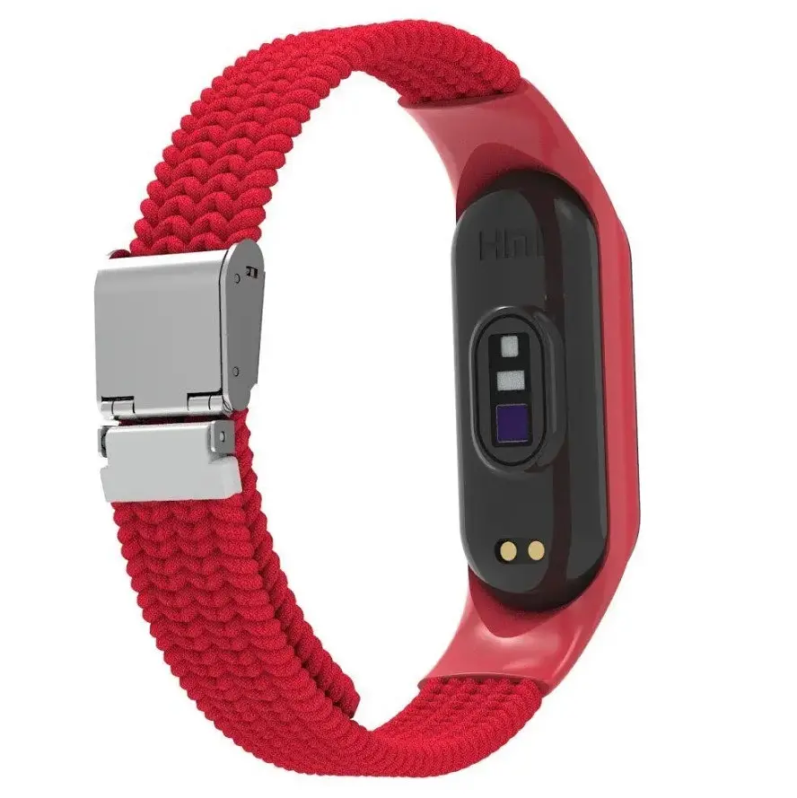 Ремінець Braided Buckle Mi Band 3/4/5/6/7 Червоний (07) - фото 2