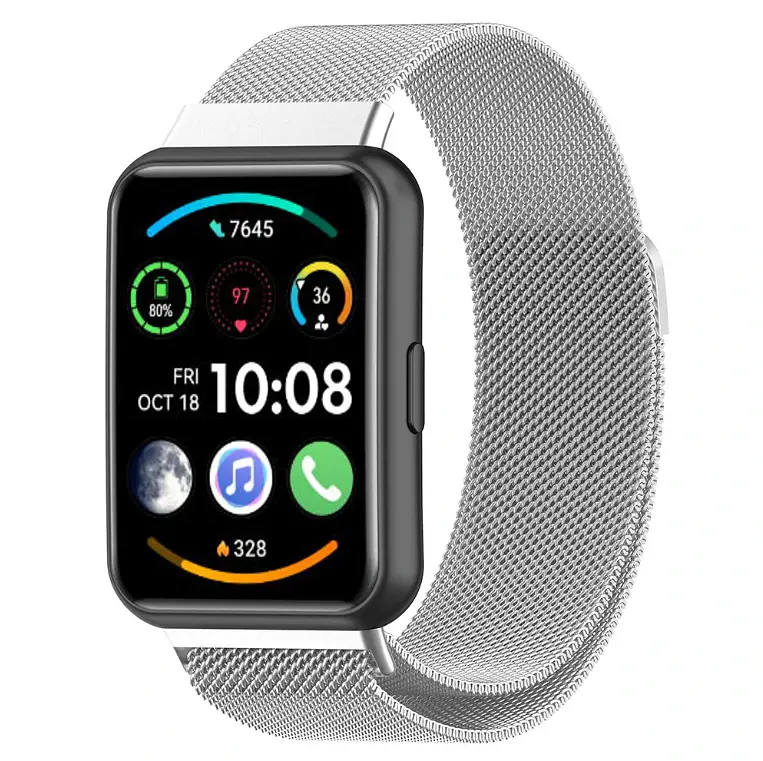 Ремешок Primolux миланский магнитный для фитнес браслета Huawei Watch Fit 2 Silver - фото 2