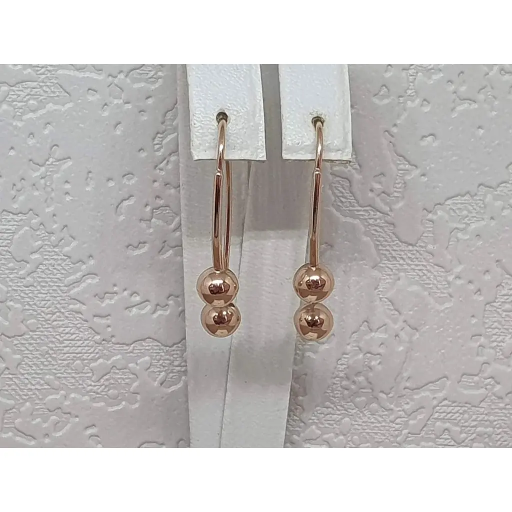 Золоті сережки-петлі Всесвіт Кулі. 23142800 - фото 3