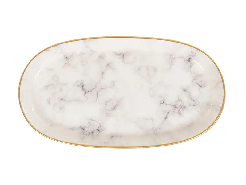 Набор блюд Alba ceramics Marble 3 шт. серый (769-028) - фото 2