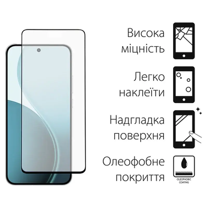 Скло захисне Dengos OPPO Reno14 / Reno14 F / Reno14 FS 5G Black 2 pcs (DG-TG2P-93) - фото 2