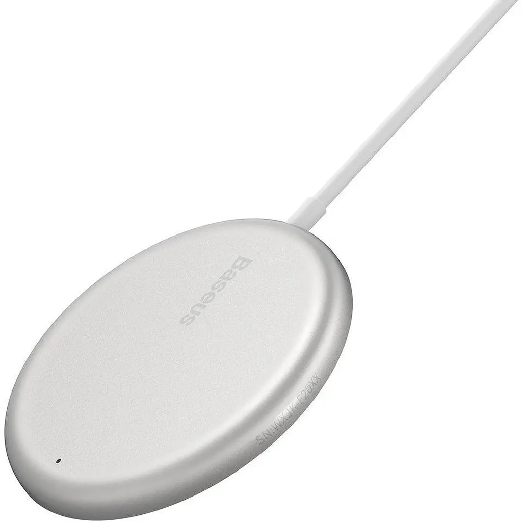 Бездротовий зарядний пристрій Baseus Simple Mini Magnetic Wireless Charger White [WXJK-F02] [89562] - фото 5