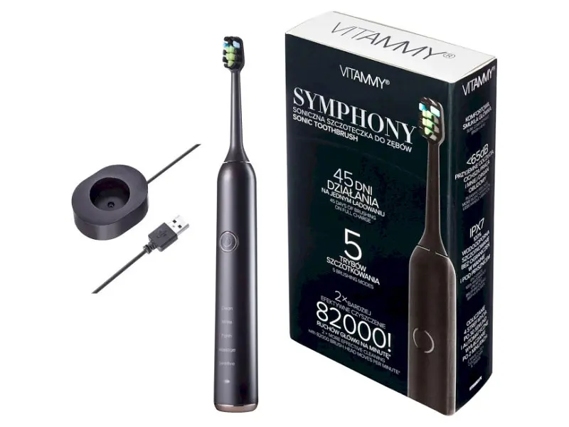 Електрична зубна щітка VITAMMY Symphony Black (TOW014962) - фото 5