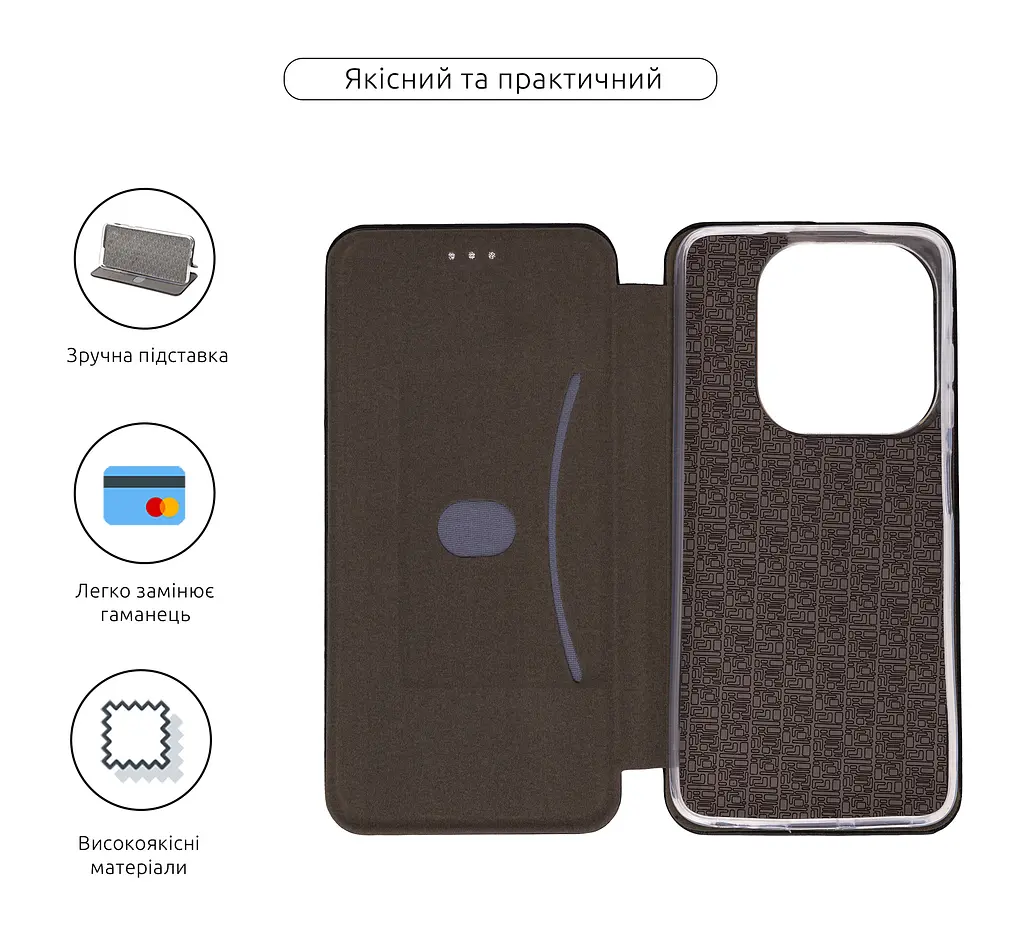 Чехол-книжка для Infinix Smart 8 (X6525)/8 Plus Hot 40i TECNO Spark Go 2024 (BG6)/20C (BG7n)/20 (KJ5n), G-Case, черный, кожаный чехол-книга из экокожи (PU) и TPU, с магнитом, с подставкой и вместительным кардхолдером, противоударный - фото 3
