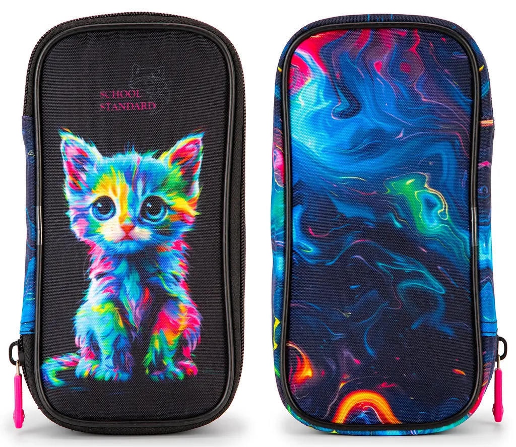 Ортопедичний рюкзак 3 в 1 з пеналом та мішком для дівчинки School Standard 375 гр 17 літрів Цвітний - фото 4