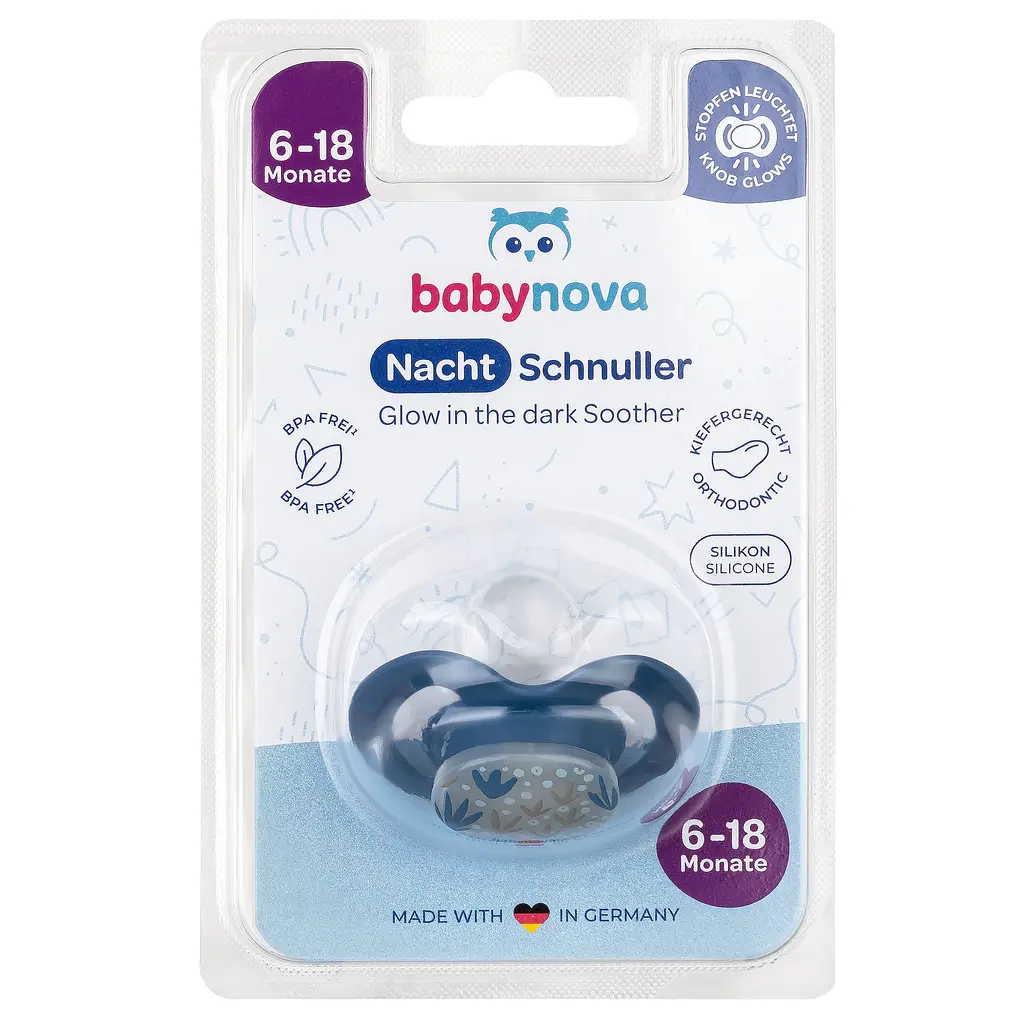 Силиконовая пустышка Baby-Nova Superhero, 6-18 мес., голубой (3962484) - фото 2