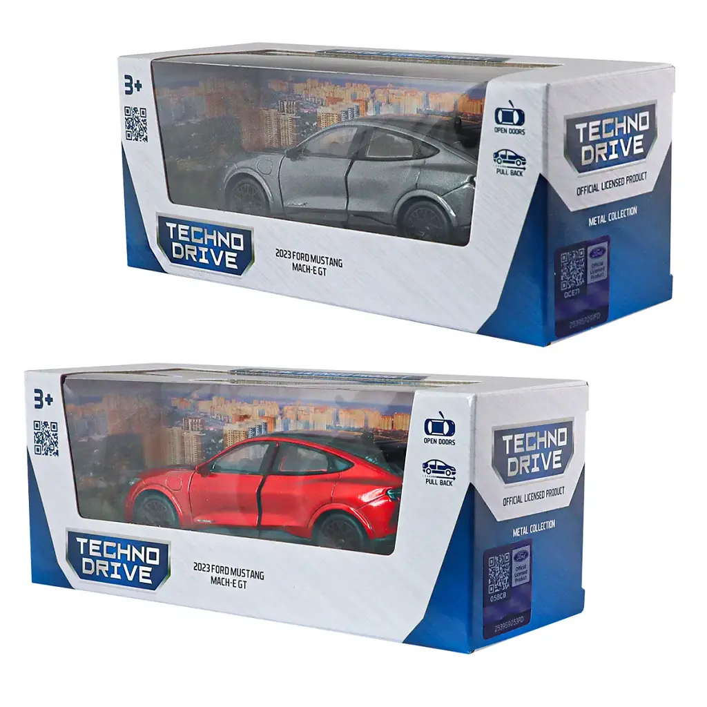 Автомодель - FORD MUSTANG MACH-E GT 2023 (червоний, сріблясто-сірий) - фото 4