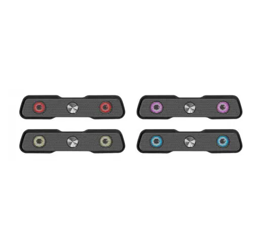 Акустическая система саундбар Defender Z1 6Вт USB с подсветкой (Черный) - фото 4