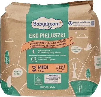 Еко підгузники Babydream 3 Midi (5-9 кг) 32 шт