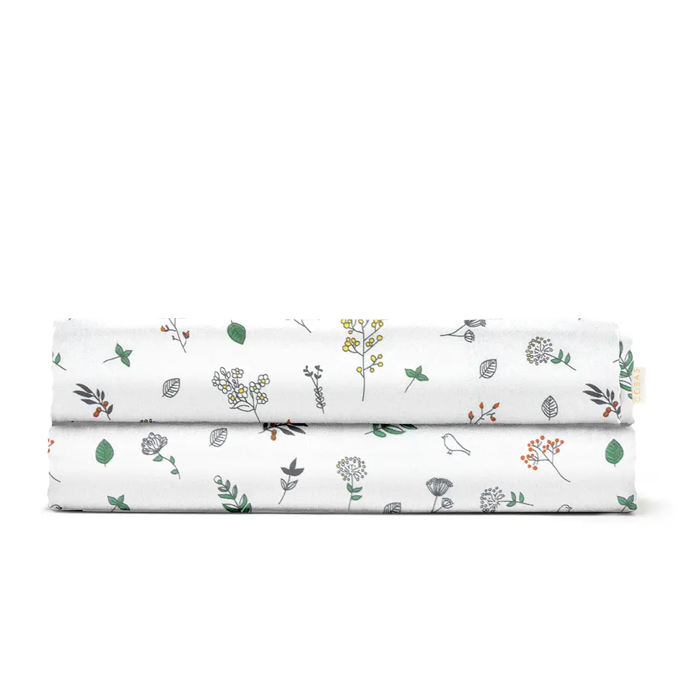 Комплект постільної білизни Cosas сімейний CURCUMA CS5 2 x 160 x 220 см (Ranfors16_Mustard_FoliageBirds_160x2) - фото 6
