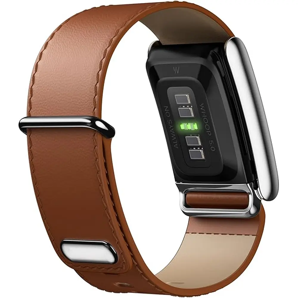 Ремінець ArmorStandart Leather Loop для Whoop 5.0 / MG Chestnut with Silver (ARM90088) - фото 2