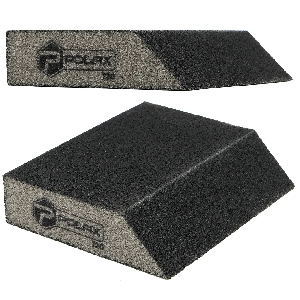 Губка шліфувальна P120 Polax кутова 110х90х25 мм (54-185) - фото 3