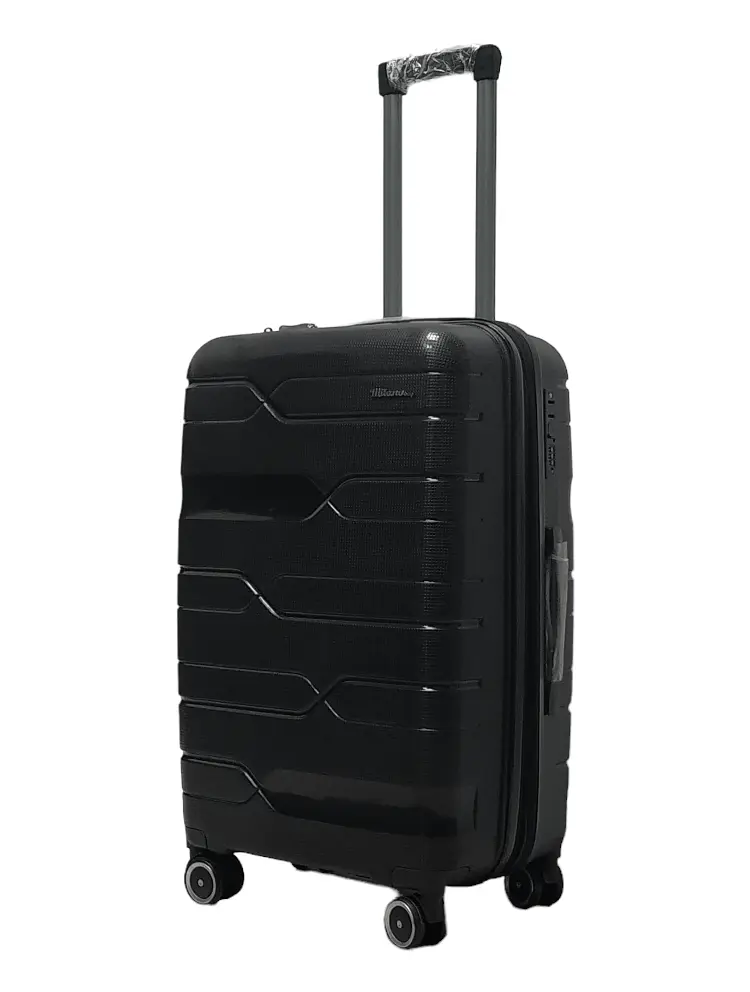 Валіза середня M поліпропілен Milano bag 0306 65×42×28см 56л Чорний - фото 2