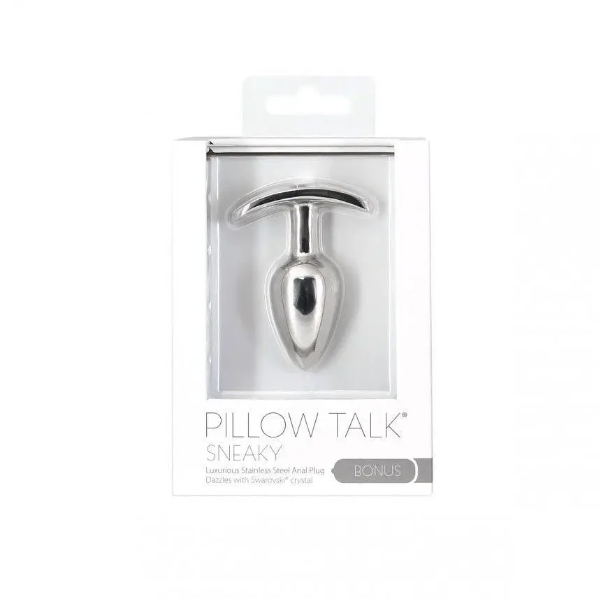 Анальна пробка Pillow Talk Sneaky Luxurious Stainless Steel Anal Plug, 6х2.5 см - фото 4