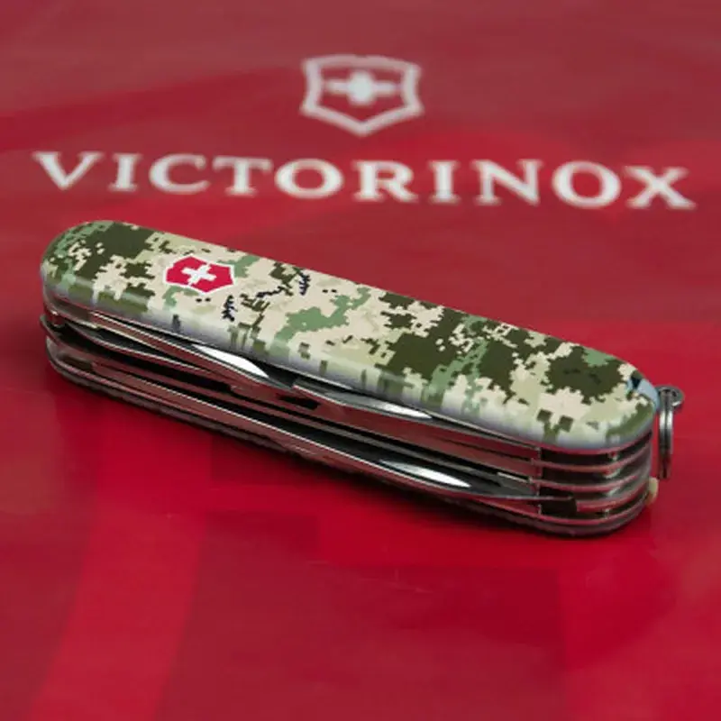 Ніж Victorinox Huntsman Army 91 мм Піксель + Лого (1.3713.3_W3941p) - фото 3