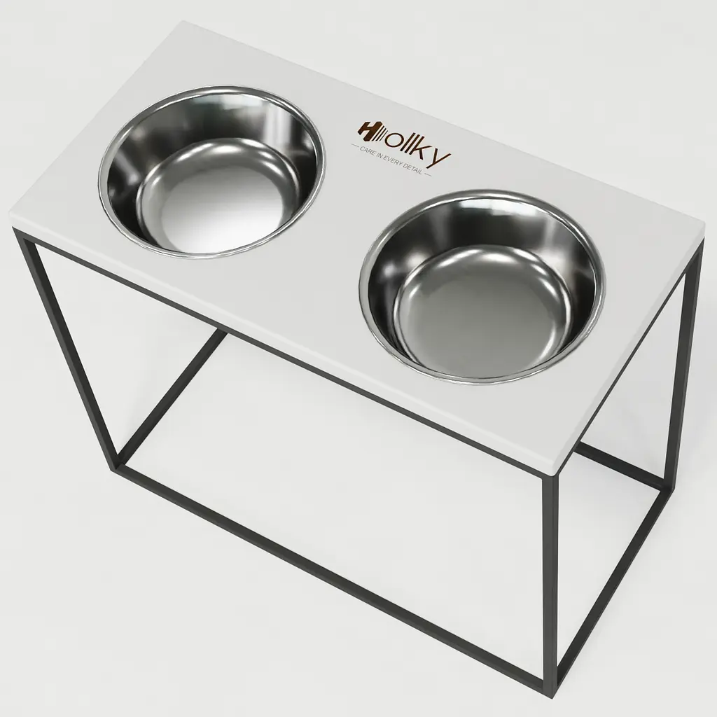 Hollky Base XL40 — миски на підставці для великих собак (2 × 1,8 л, висота 40 см) - фото 7