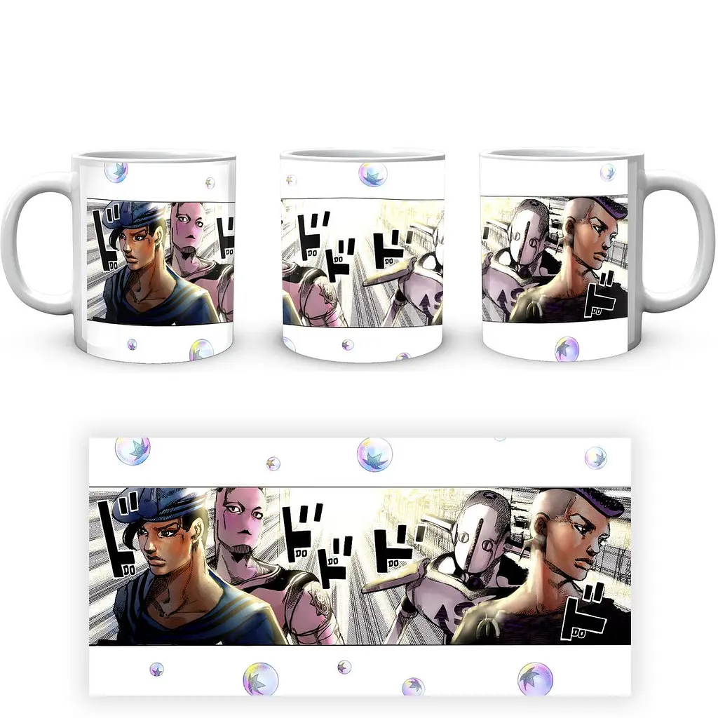 Кухоль GeekLand Неймовірні пригоди ДжоДжо JoJo's Bizarre Adventure Кіра Джоске І стенди JJ 02.415 330 мл білий - фото 3
