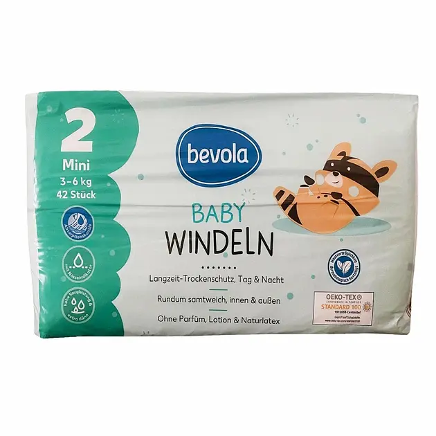 Підгузки Bevola Baby 2 Mini (3-6кг), 42 шт