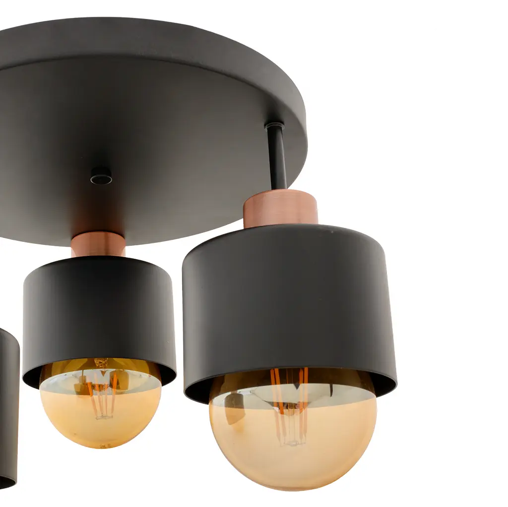 Люстра Brille в гостиную E27 60W BK/RG (BKL-911C/3) - фото 3