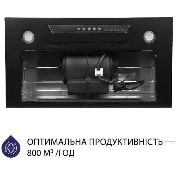 Витяжка вбудована Minola HBI 5324 BL 800 LED - фото 2