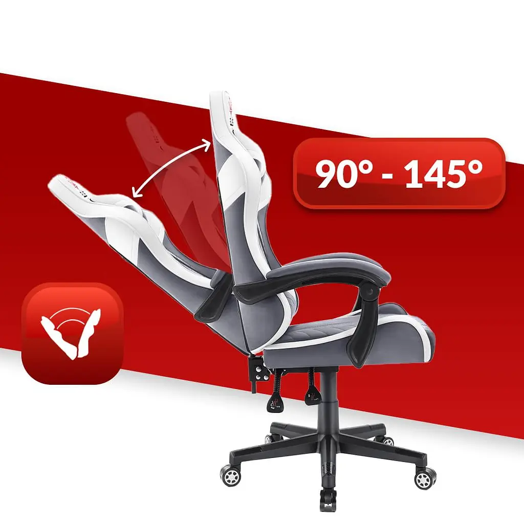 Компьютерное кресло Hell's Chair HC-1004 White-Grey (тканина) - фото 6