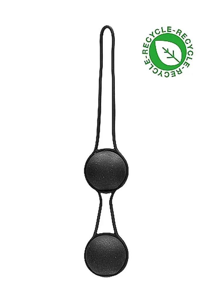 Вагінальні кульки Natural Pleasure Geisha Balls Biodegradable, 21 см (чорний)