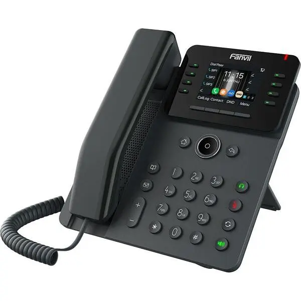 Fanvil Телефон IP V62G-Black 2xGE LAN, 12 SIP ліній, 21 DSS клавіш, VPN, SW Linux, PoE, 2.8" колірний дисплей, чорний - фото 3