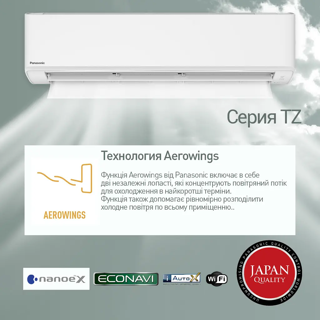 Кондиціонер Panasonic Super Compact Inverter CS-TZ35ZKEW/CU-TZ35ZKE - фото 5
