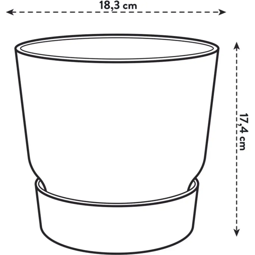 Горщик Elho Greenville Round 18 см білий (493370) - фото 5