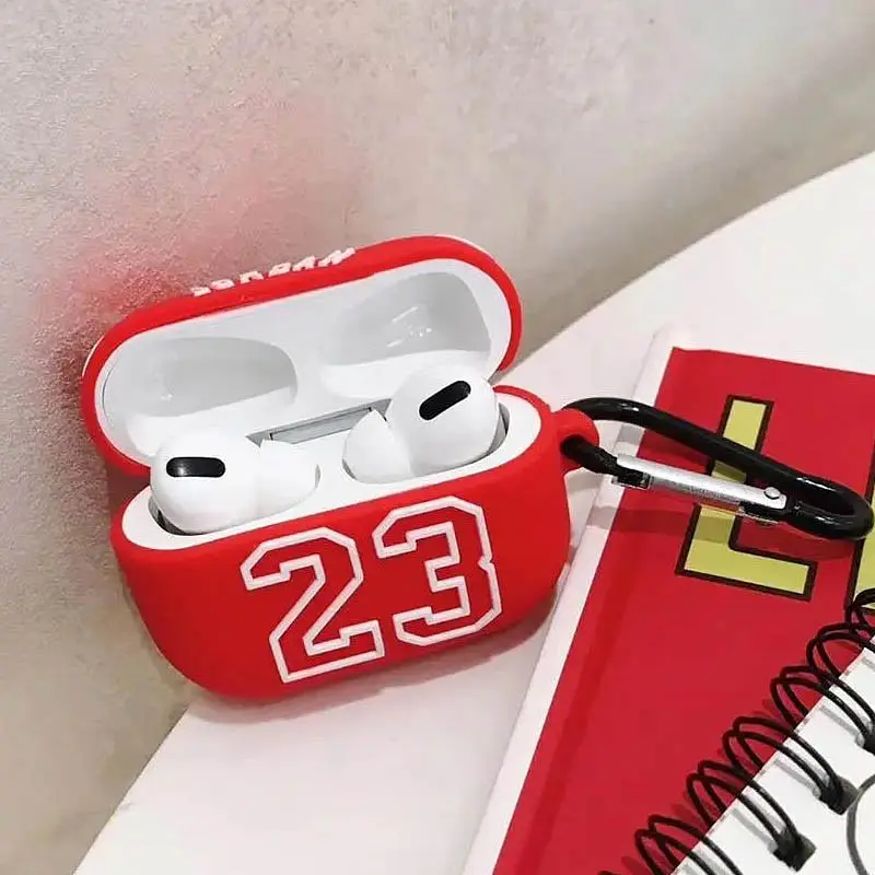 Силіконовий футляр Brand для навушників AirPods 3 + карабін Jordan Red - фото 2