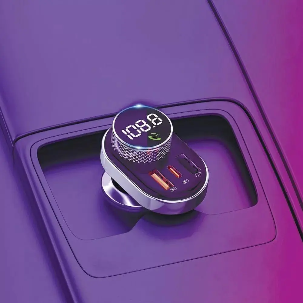 Автомобільний зарядний пристрій Proove FM Launcher Sound Link 30W (PD+QC3.0) Type-C+USB black (FMSL30110001) - фото 7