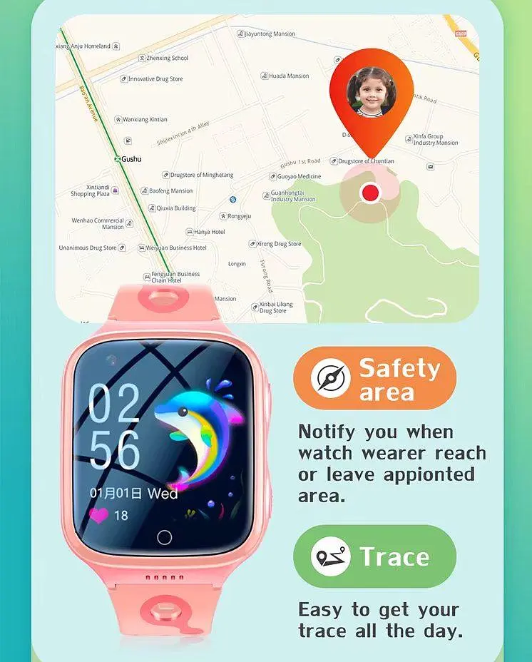 Дитячий смарт годинник Lemfo M14D з GPS, сім картою, HD камерою, прослушкою, акумулятором 1000 мАг та роботою до 7 днів Синій - фото 5