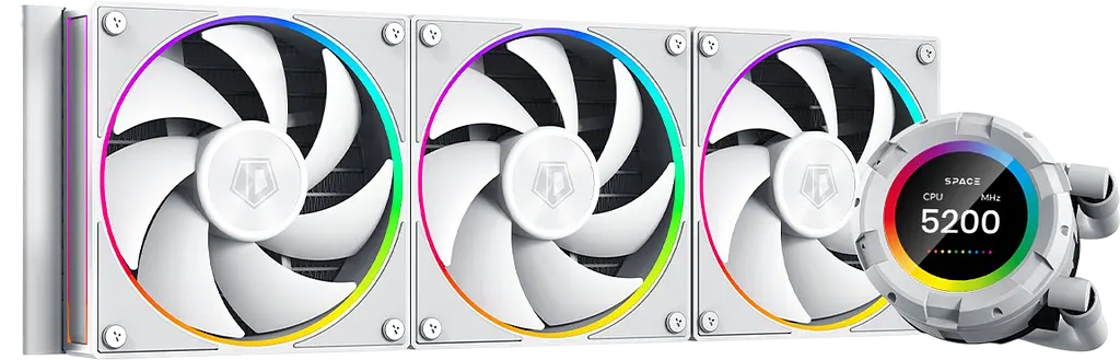 Водяне охолодження ID-Cooling Space LCD SL360 ARGB White - фото 2