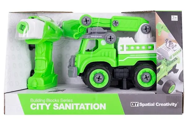 Конструктор DIY Spatial Creativity Строительный кран, зеленый (CJ-1365129) - фото 4