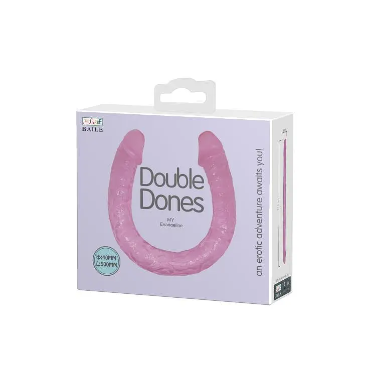 Двухсторонний фаллоимитатор Double Dong Slender Bender 48.5 см розовый - фото 7