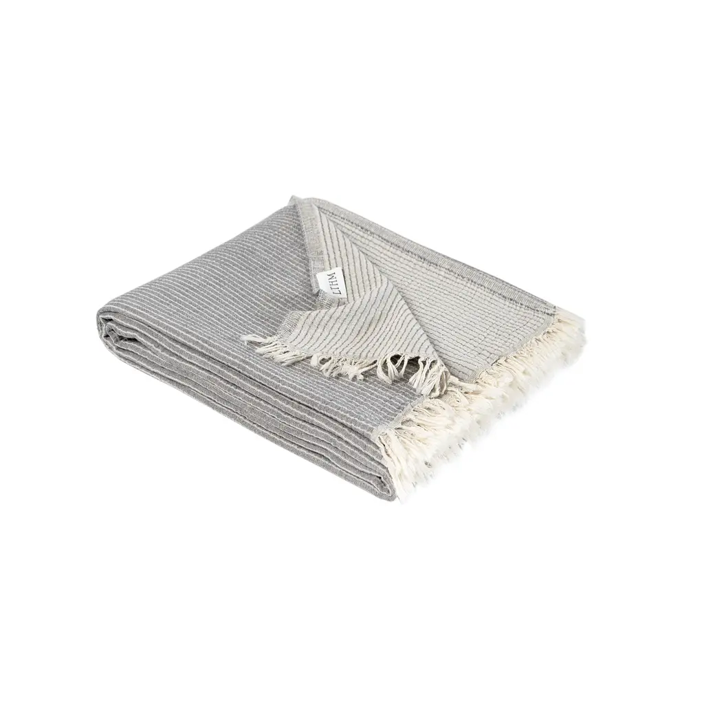 Покрывало Lotus Home - Premium Stripe антрацит 190x225 - фото 6