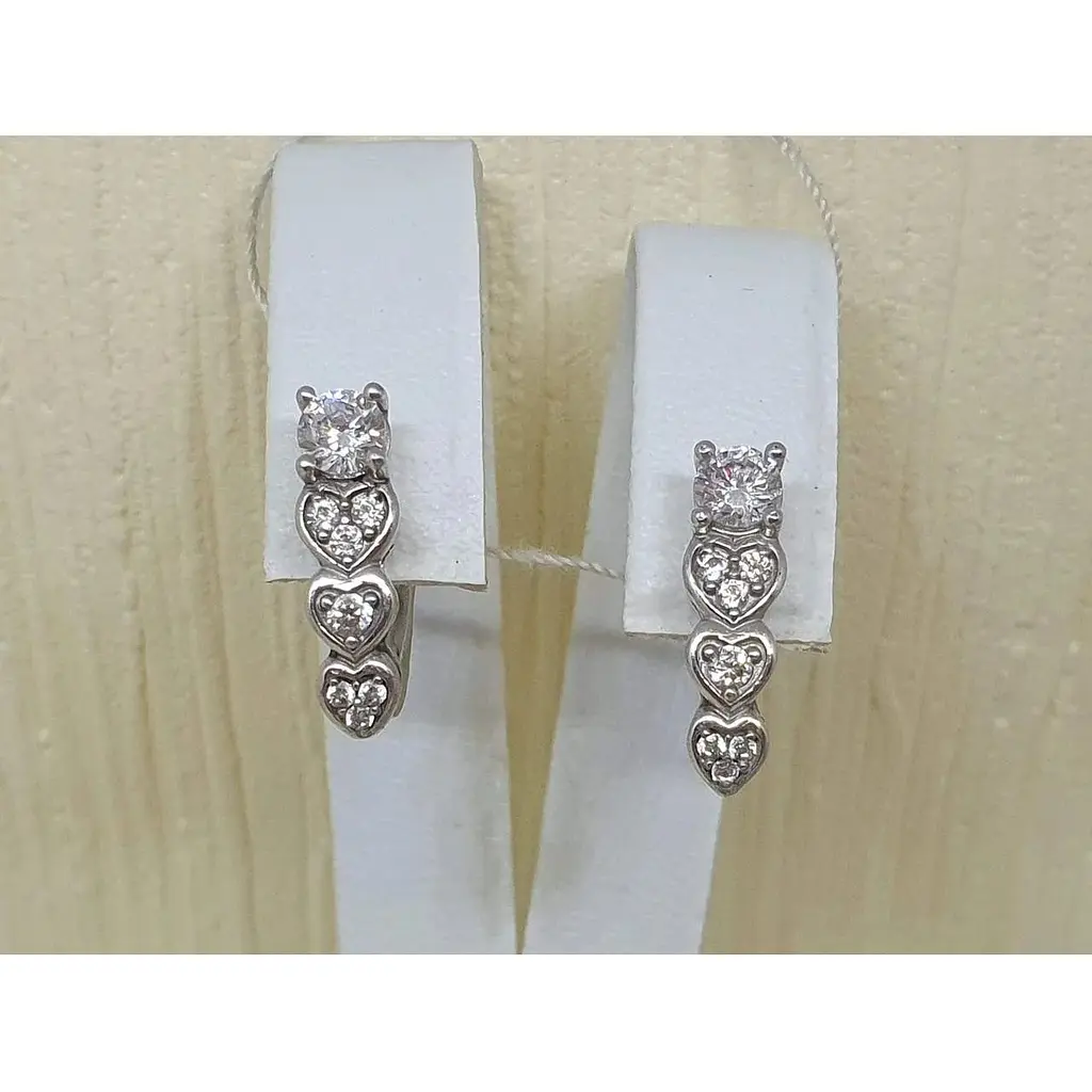 Срібні сережки Агні НАСОЛОДА з фіанітами. 2572/9Р-CZ - фото 4