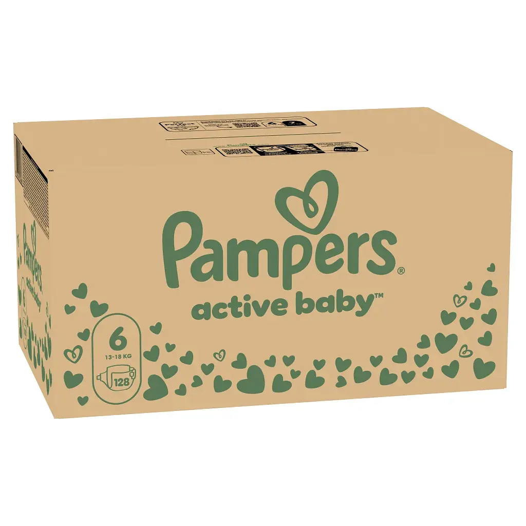 Підгузки Pampers Active Baby Розмір 6 (Extra Large) 13-18 кг 128 шт (8006540032688) - фото 2
