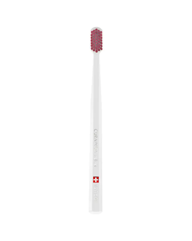 Зубна щітка Curaprox Velvet 12460 біла з бордовим - фото 2