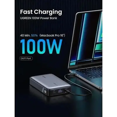 Батарея універсальна Ugreen 20000mAh 100W Two-way Fast Charging (PB720 25188) (PB720 25188) - фото 4