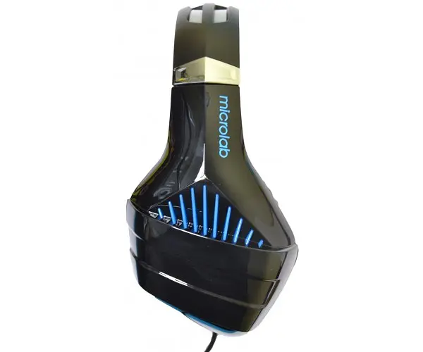 Навушники з мікрофоном Microlab G6 1,2 м Black+blue - фото 4